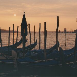 Lamplight and Gondola, Venice, Italy