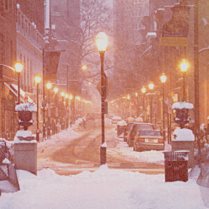 Bicycle In Snow, Rittenhouse Square, Philadelphia, photograph