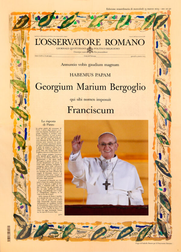 Pope Francis's front page election Announcement